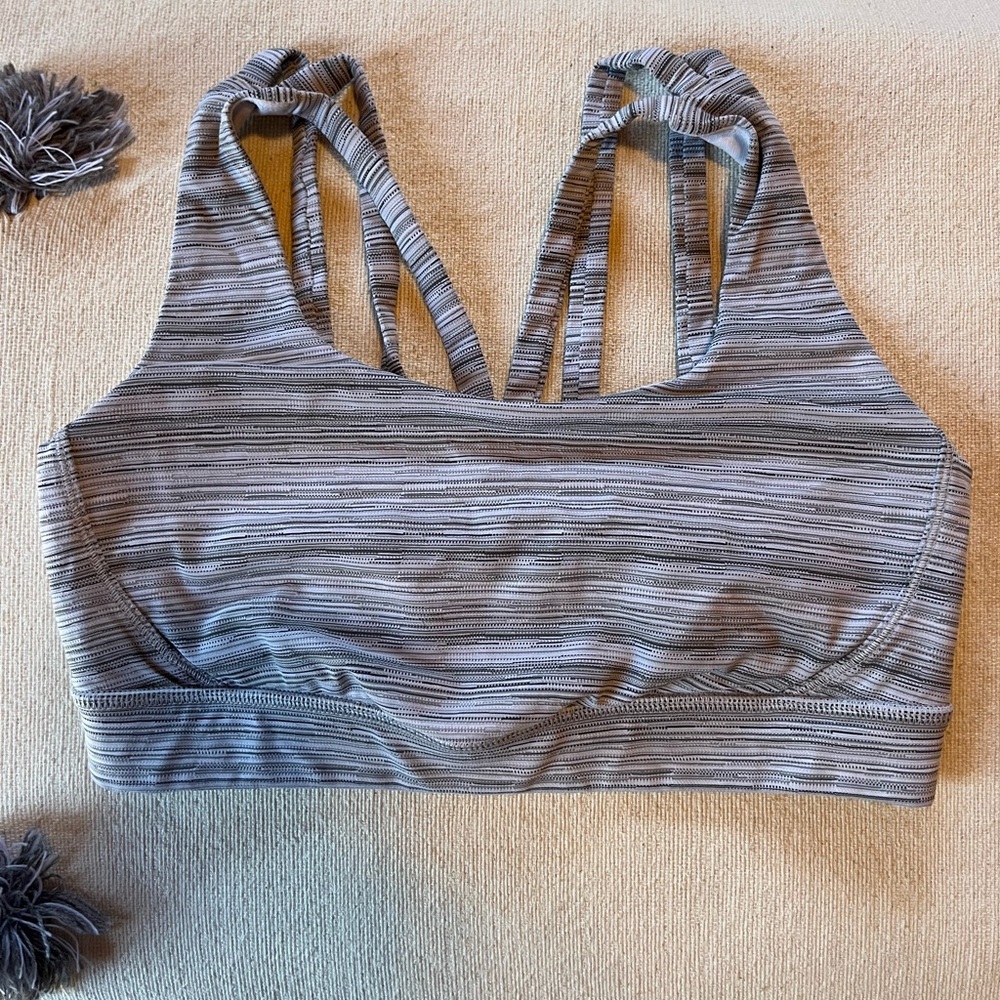 Lululemon striped sports bra